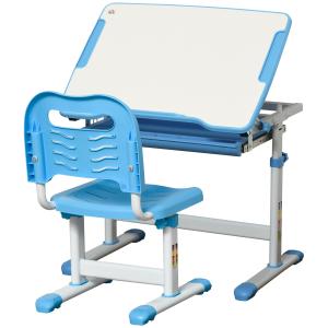 Pupitre infantil con silla color azul 66 x 47 x 77 cm