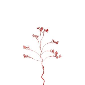Rama artificial con purpurina roja h63