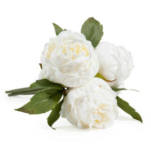 Ramo de flores artificiales 3 peonías blancas