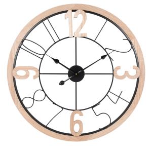 Reloj beige y negro D. 70 cm