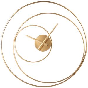 Reloj con círculos de acero dorado D. 60