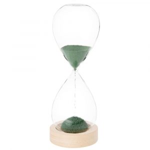 Reloj de arena de cristal