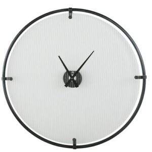 Reloj de cristal y metal negro D. 91