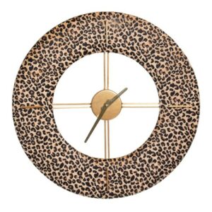 Reloj de leopardo de terciopelo y metal dorado