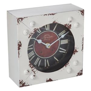 Reloj de mesa blanco 20x20 cm