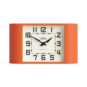 Reloj de mesa compacto estilo metro en color naranja