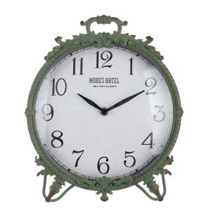 Reloj de mesa de metal verde alt. 29