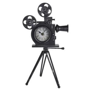 Reloj de mesa en metal negro 29x22x53cm