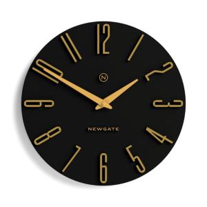 Reloj de pared Art Déco en color negro