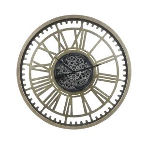 Reloj de pared con engranajes gris antracita D. 90
