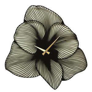 Reloj de pared de acero negro ø70 cm
