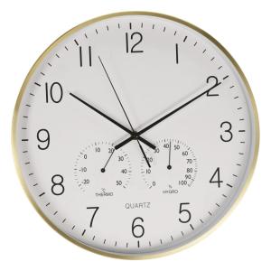 Reloj de pared de aluminio blanco ø38x4,2cm