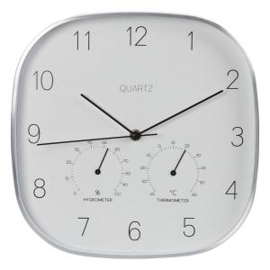 Reloj de pared de aluminio plateado ø28,5x4cm
