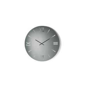 Reloj de pared de cristal espejado gris Ø 90 cm