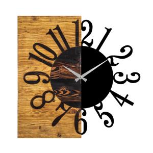 Reloj de pared de madera marrón ø58 cm