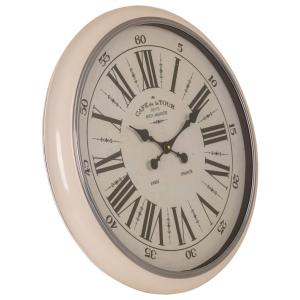 Reloj de pared de metal blanco d62x5