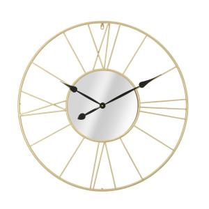 Reloj de pared de metal dorado ø cm 80x6