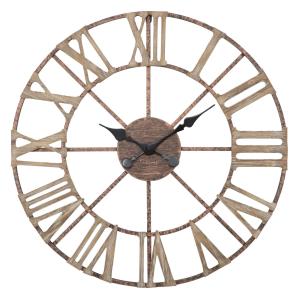 Reloj de pared de metal marrón ø cm 71,5x4