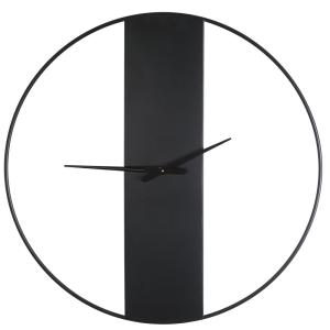 Reloj de pared de metal negro D. 100