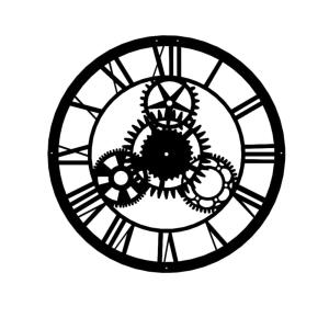 Reloj de pared de metal negro ø46 cm