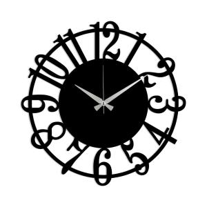 Reloj de pared de metal negro ø48 cm