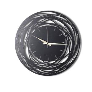 Reloj de pared de metal negro ø50 cm