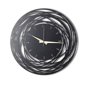 Reloj de pared de metal negro ø70 cm