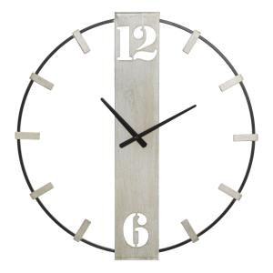 Reloj de pared de metal plateado cm 61x4,5x63