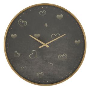 Reloj de pared de particulas de madera y cristal ø cm 60x6