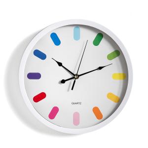 Reloj de pared de plástico blanco mate ø.30 x p.4 cm