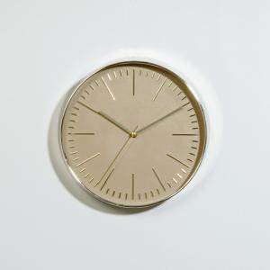Reloj de pared dorado y taupe, D. 30 cm