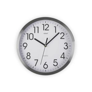 Reloj de pared en aluminio blanco 25 cm