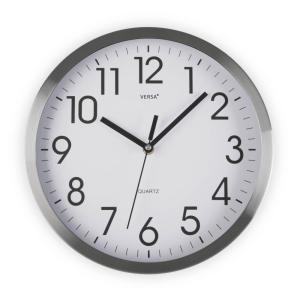 Reloj de pared en aluminio blanco 35 cm