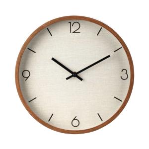Reloj de pared en madera beige de 30 cm