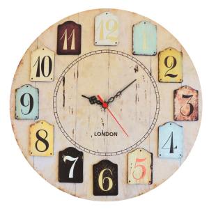 Reloj de pared en mdf multicolor ø40 cm