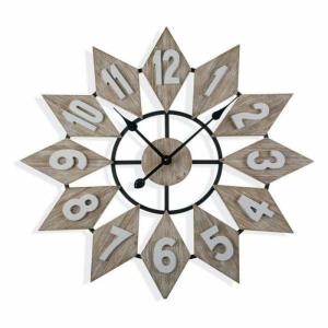 Reloj de pared en metal marrón