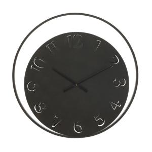 Reloj de pared en metal negro ø cm 60x4,5