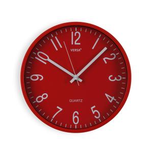 Reloj de pared en polipropileno rojo