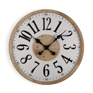 Reloj de pared estilo vintage en madera aglomerada blanco y…
