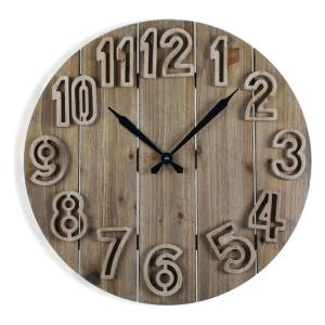 Reloj de pared estilo vintage en madera marrón