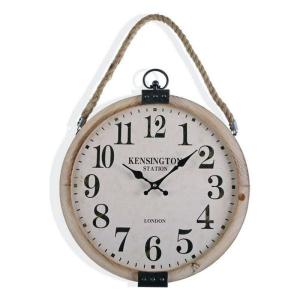 Reloj de pared estilo vintage en metal blanco