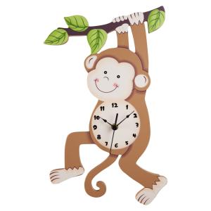 Reloj de pared infantil decorativo, 4cm, marron