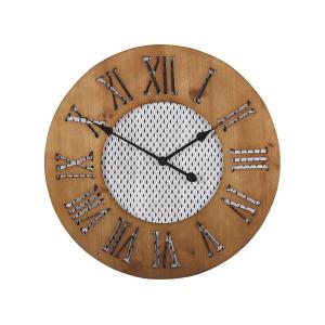 Reloj de pared madera clara ø60 cm