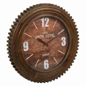Reloj de pared marrón 72x72x6,5h cm