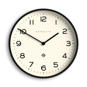 Reloj de pared moderno redondo de negro mate