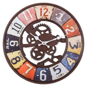 Reloj de pared multicolor 39 cm