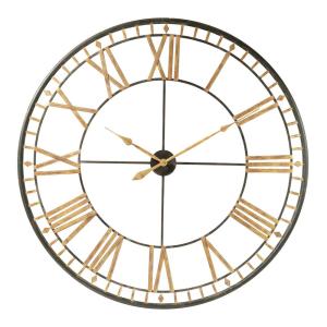 Reloj de pared negro de metal D.120