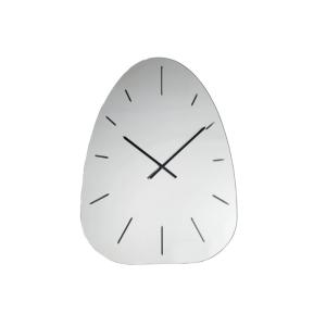 Reloj de pared plateado con grabados, 80x100 cm.