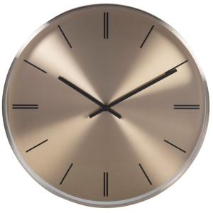 Reloj de pared redondo de aluminio dorado, blanco y negro D…