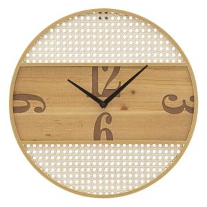 Reloj de pared redondo de madera marrón ø 50x3,5 cm